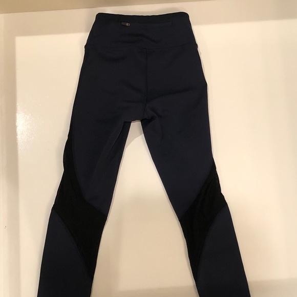 Navy Blue Mesh Leggings - Picture 2 of 3